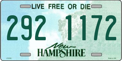 NH license plate 2921172