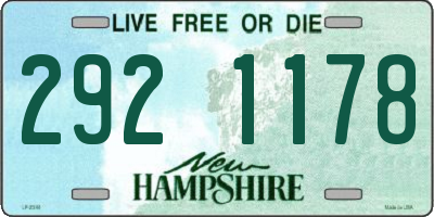 NH license plate 2921178