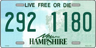 NH license plate 2921180