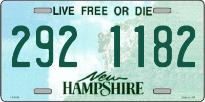 NH license plate 2921182