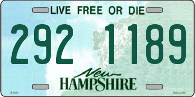 NH license plate 2921189
