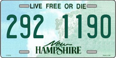 NH license plate 2921190