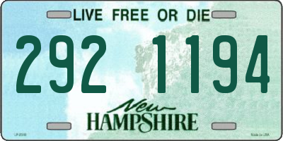 NH license plate 2921194