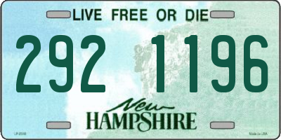 NH license plate 2921196