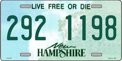 NH license plate 2921198