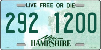 NH license plate 2921200