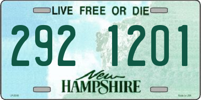 NH license plate 2921201