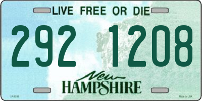 NH license plate 2921208