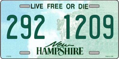 NH license plate 2921209