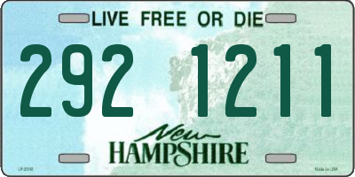 NH license plate 2921211
