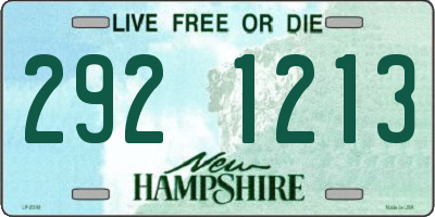 NH license plate 2921213