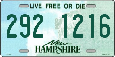 NH license plate 2921216