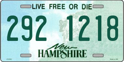 NH license plate 2921218
