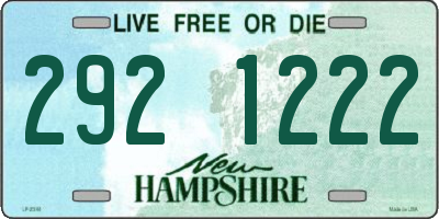 NH license plate 2921222