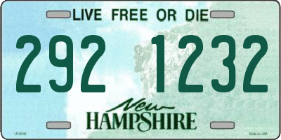 NH license plate 2921232