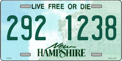 NH license plate 2921238