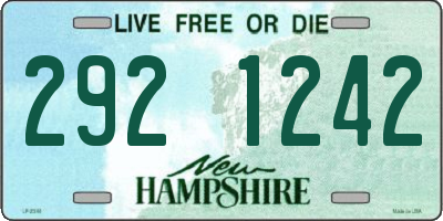 NH license plate 2921242