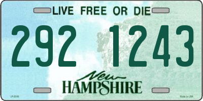 NH license plate 2921243