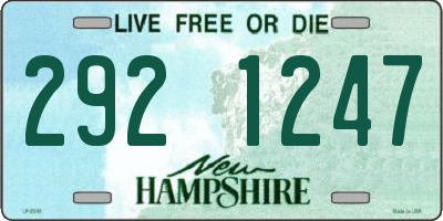 NH license plate 2921247