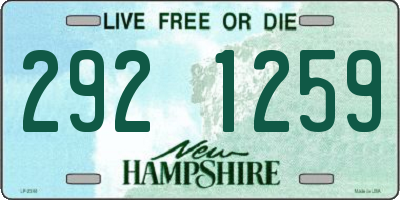 NH license plate 2921259