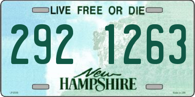 NH license plate 2921263