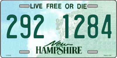 NH license plate 2921284