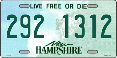 NH license plate 2921312
