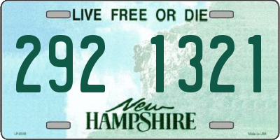 NH license plate 2921321