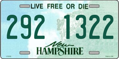 NH license plate 2921322