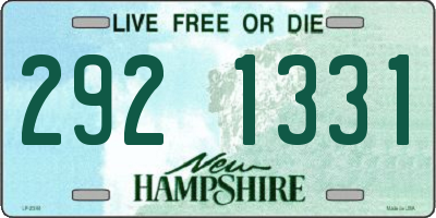 NH license plate 2921331