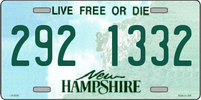 NH license plate 2921332