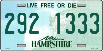 NH license plate 2921333