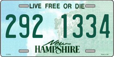 NH license plate 2921334