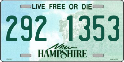 NH license plate 2921353
