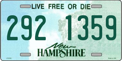 NH license plate 2921359