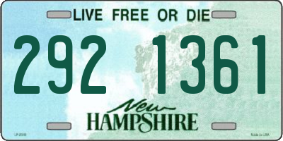 NH license plate 2921361
