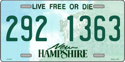 NH license plate 2921363