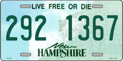 NH license plate 2921367