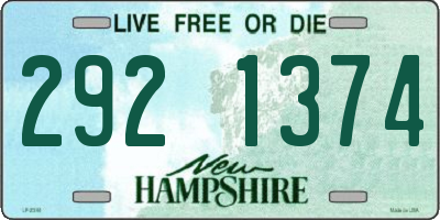 NH license plate 2921374