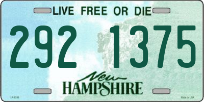NH license plate 2921375