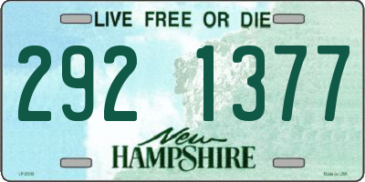 NH license plate 2921377