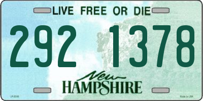 NH license plate 2921378