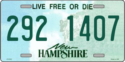 NH license plate 2921407