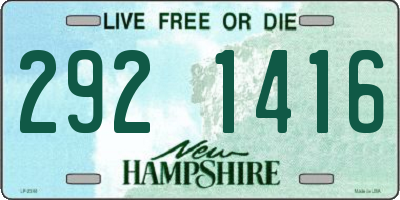 NH license plate 2921416