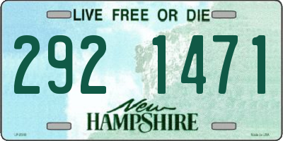 NH license plate 2921471