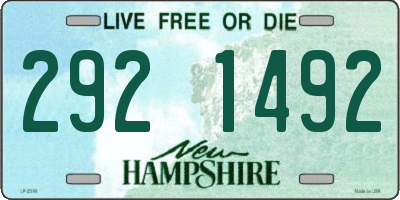 NH license plate 2921492