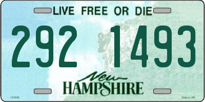 NH license plate 2921493