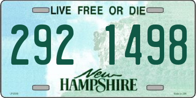 NH license plate 2921498