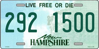 NH license plate 2921500