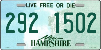 NH license plate 2921502
